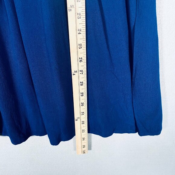 Umgee Dress Womens M Blue Velvet Floral Embroidered Smocked Mini - Picture 10 of 12